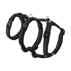 KOCH Geschirr PANIKGESCHIRR Nylon Mit Kennfäden Gepolstert Schwarz Für Hunde