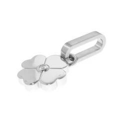 MAGNETIX Wellness Halsband-Anhänger KLEEBLATT Edelstahl ZIRKONIA Für Tiere