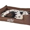 PAKMAS "Oeko-Bed" Körbchen Mit Wendeoptik In Plüsch Kuhfell Für Hunde