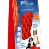 PET+ME Bürste CAT Langhaar Bürste Silikon 12cm Rot Für Hunde Und Katzen