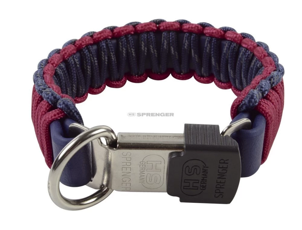 SPRENGER Halsband PARACORD HALSBAND Space/raspberry ClicLock Verschluss FĂŒr Hunde