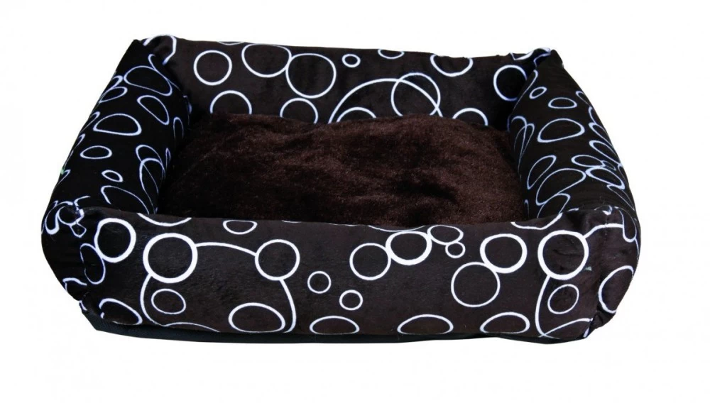 TRIXIE Bett MARINO 55 X 55cm Plüsch-Bezug Braun Gemustert Für Hunde
