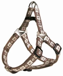 TRIXIE Geschirr Modern Art ONE TOUCH Coffee L 65-80cm/25mm Mokka/braun Für Hunde