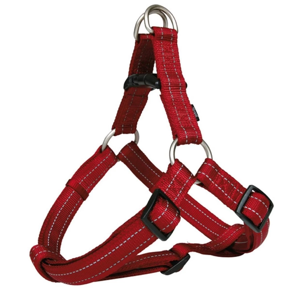 TRIXIE Geschirr Softline Reflect Stripe S 40-50cm/15mm Bordeaux FĂŒr Hunde