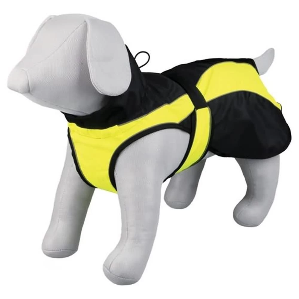 TRIXIE Hundemantel SAFETY Schwarz/gelb Windundurchlässig Für Hunde