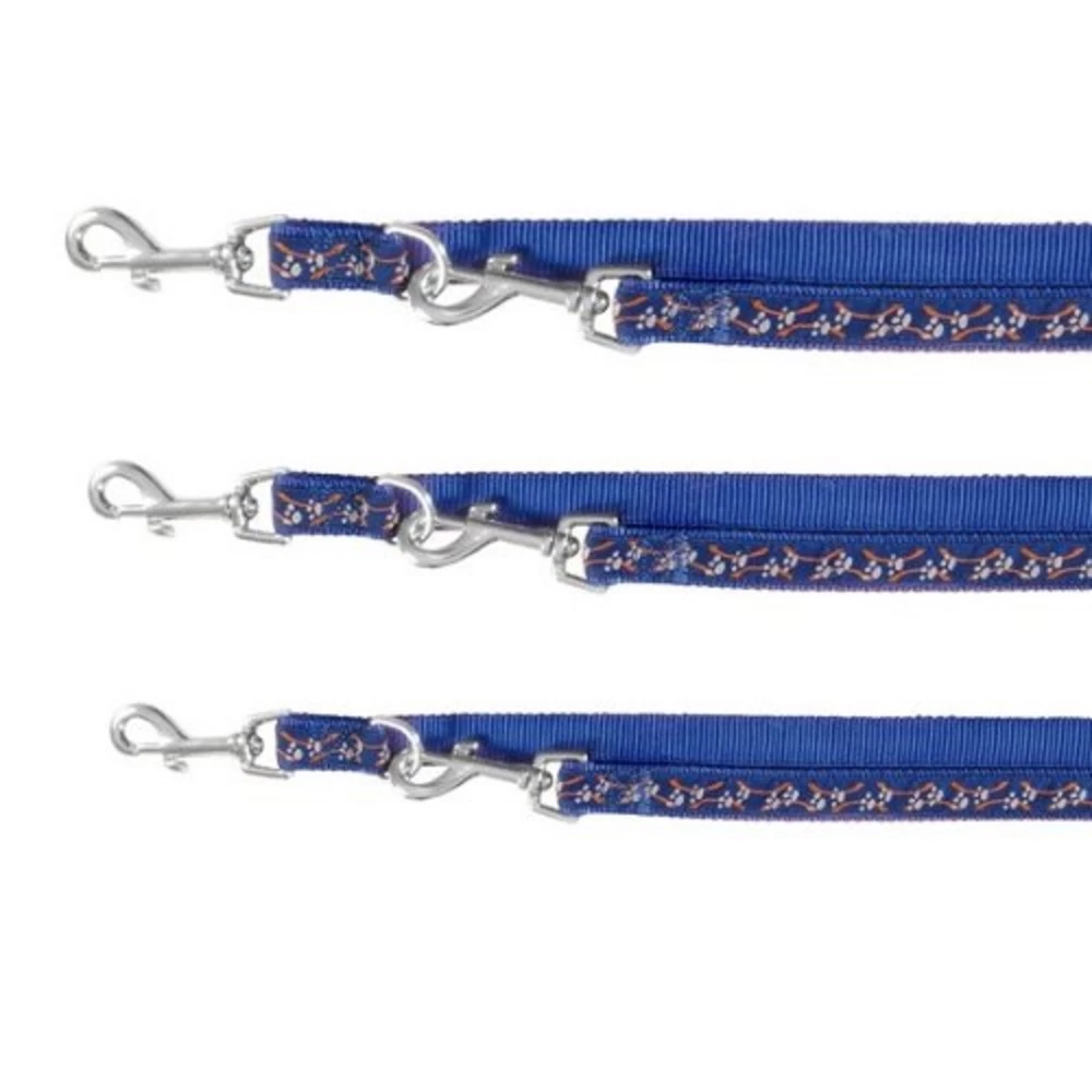 TRIXIE Leine Modern Art PAWS V-LEINE XS-S 2,00 M/15 Mm Blau FĂŒr Hunde