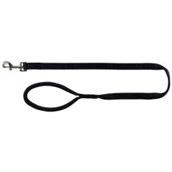 TRIXIE Leine PREMIUM M-L 1,00 M/20 Mm Schwarz Handschlaufe Gepolstert Für Hunde