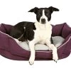 TRIXIE Liegebett BETT PYRA 55 X 42 Cm Lila/grau Wendekissen Für Hunde