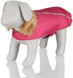 TRIXIE Mantel Vienne S Rückenlänge 35cm Weiches Fleecefutter Beere Für Hunde
