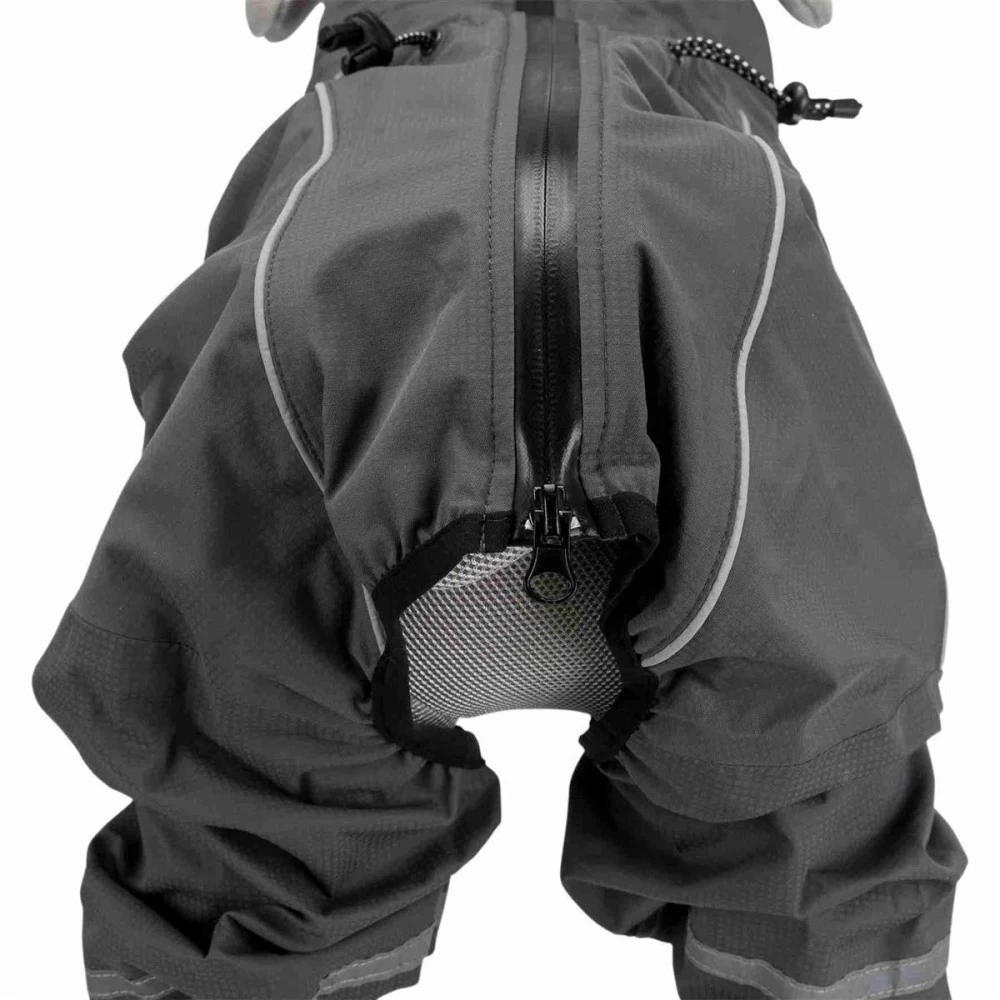 TRIXIE Regen-Overall VAASA Atmungsaktiv Grau Für Hunde – Bild 3