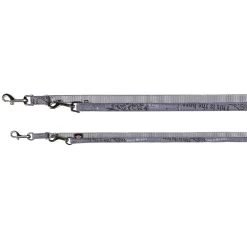 TRIXIE V-Leine Modern Art This Is The Boss 2,00m Silbergrau Für Hunde