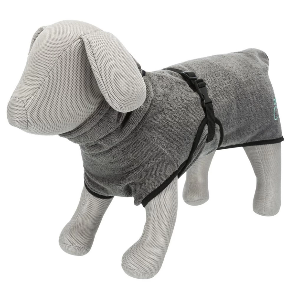 TRIXIE Zubehör Bademantel Grau XS - XL Frottee Für Hunde – Bild 2